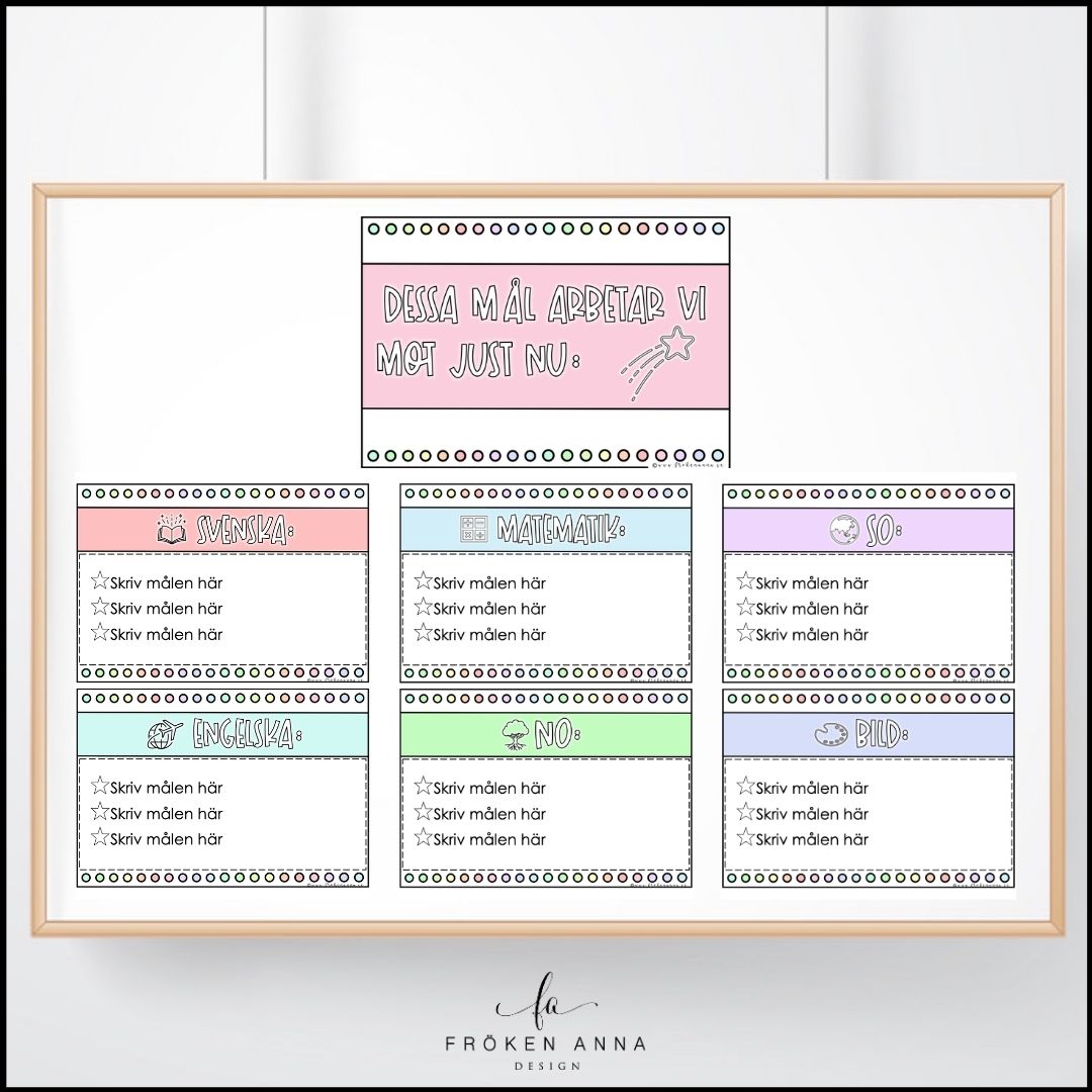 Målskyltar: Synliggör kunskapskraven