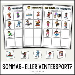 Sommar- eller vintersport? Sorteringsträning & memory
