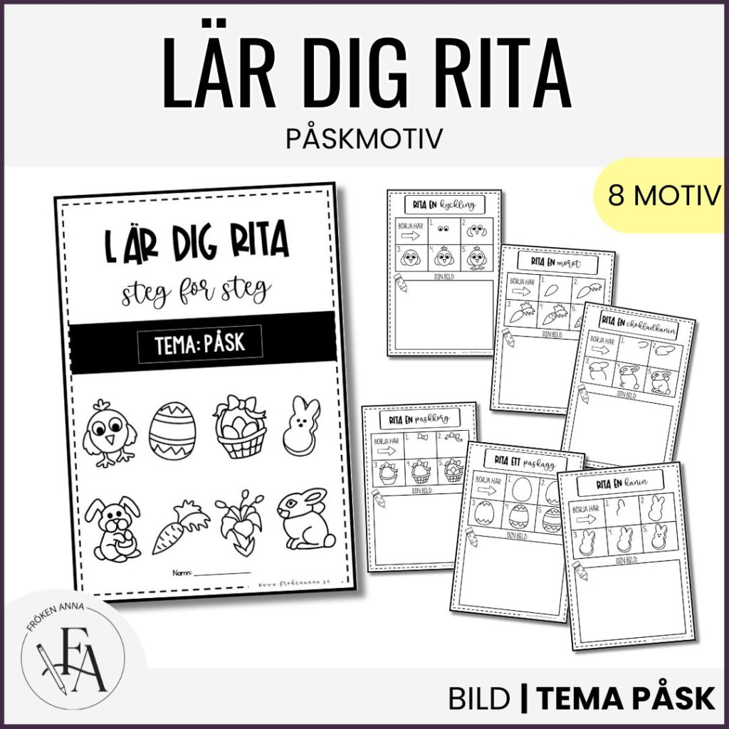 Lär dig rita steg för steg – Tema påsk