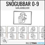 Målarbilder snögubbe 0-10 - bild 1