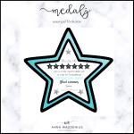 Stjärnmedalj (turkos) - bild 2