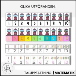 Talremsor / Sifferremsor till bord eller bänk