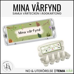 Mina vårfynd - Samla vårtecken i en äggkartong