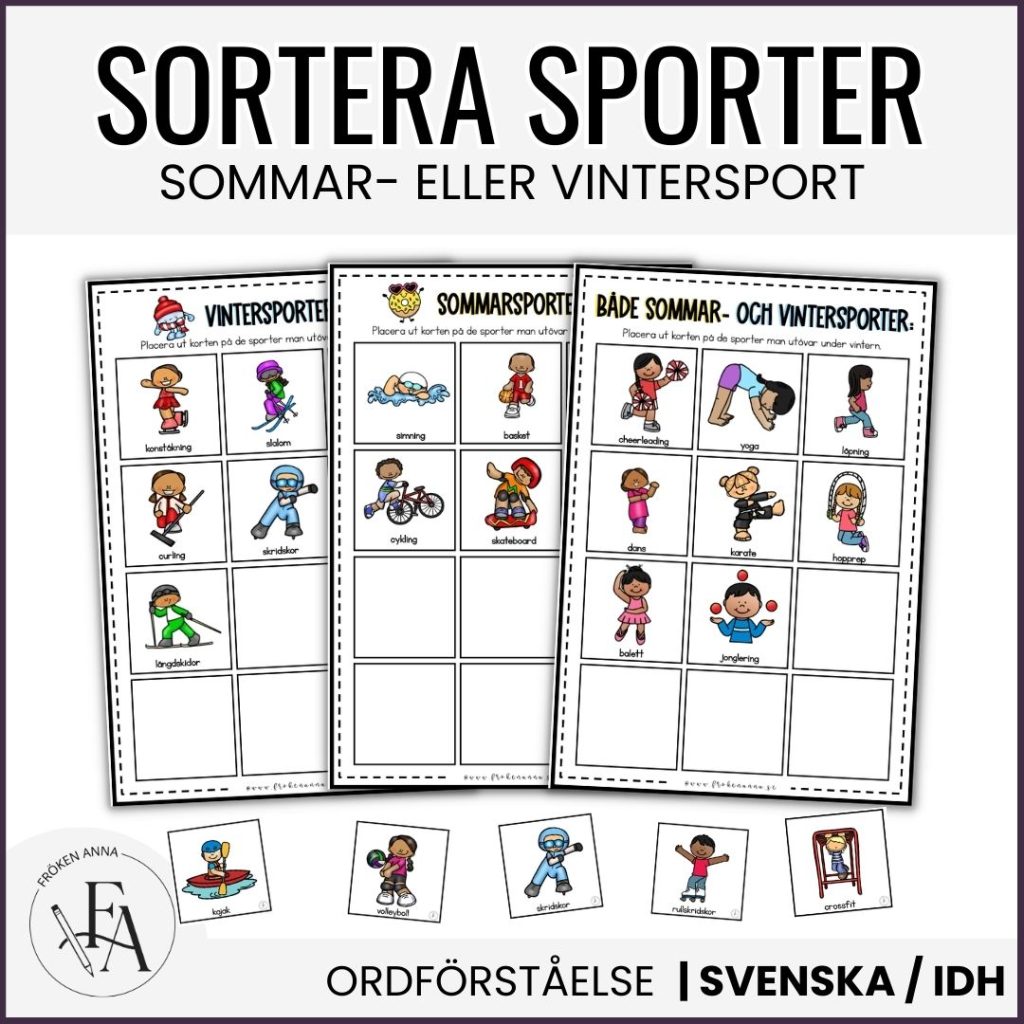 Sommar- eller vintersport? Sorteringsträning & memory