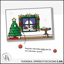 Träna på prepositioner | Tema jul