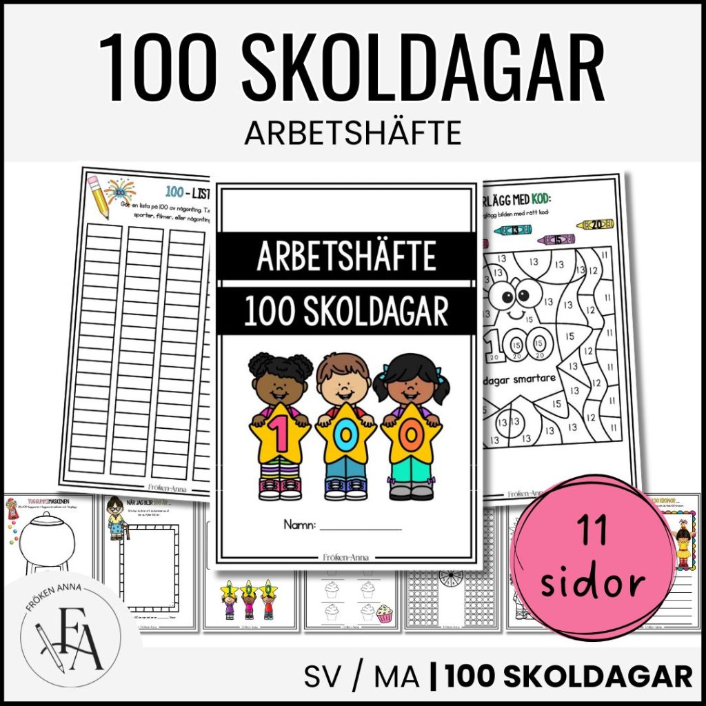 100 skoldagar | Arbetshäfte 12 sidor