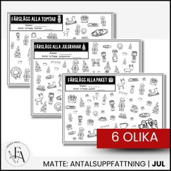 Räkna och färglägg | Tema jul