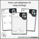 Läsförståelse / Läsförståelsestrategier och arbetsblad - bild 6