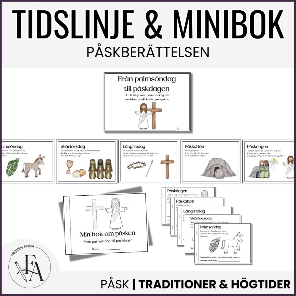 Från Palmsöndag till Påskdagen – tidslinje och minibok