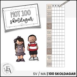 Vi räknar skoldagar – räkneschema 100–500 (minimalistisk)