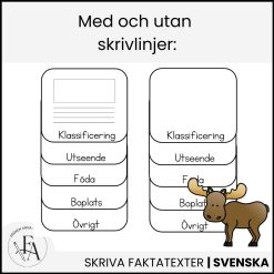 Faktaflippbok | Skogsdjur (Skriva faktatexter)