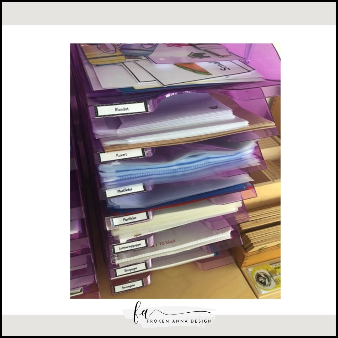 Pärmetiketter / Klassrumsorganisering svart&vit