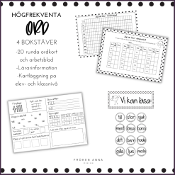Högfrekventa ord (Fyra bokstäver)