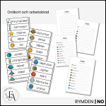 Rymdord och arbetsblad (Ordkunskap, välskrivning, memory - bild 2