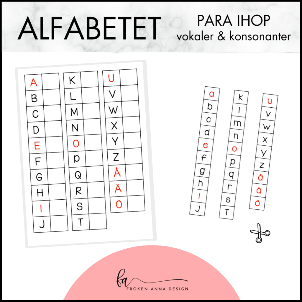 Alfabetet – para ihop vokaler och konsonanter