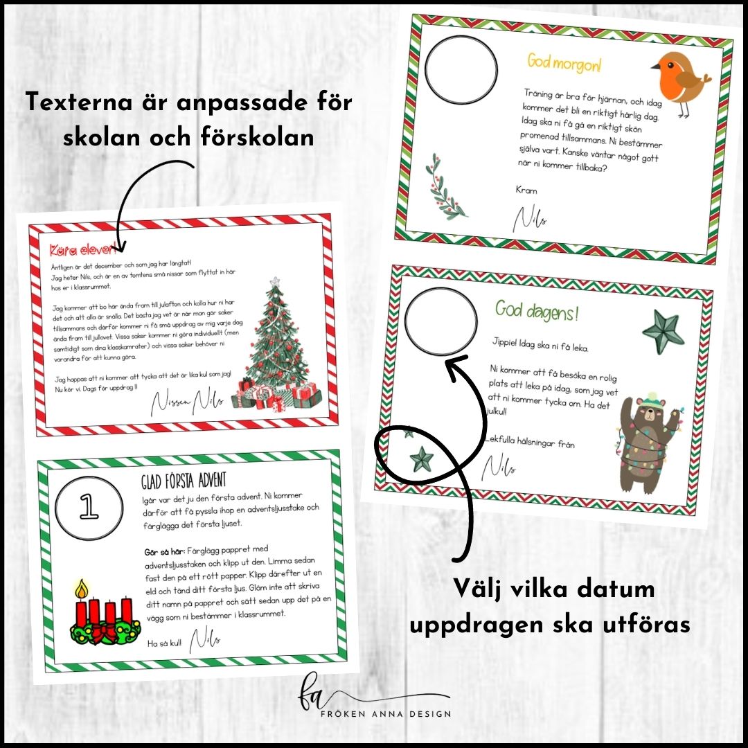 Julkalender Skola | Nissebrev | Tillsammanskalendern ?