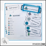 Rymdord och arbetsblad (Ordkunskap, välskrivning, memory - bild 4