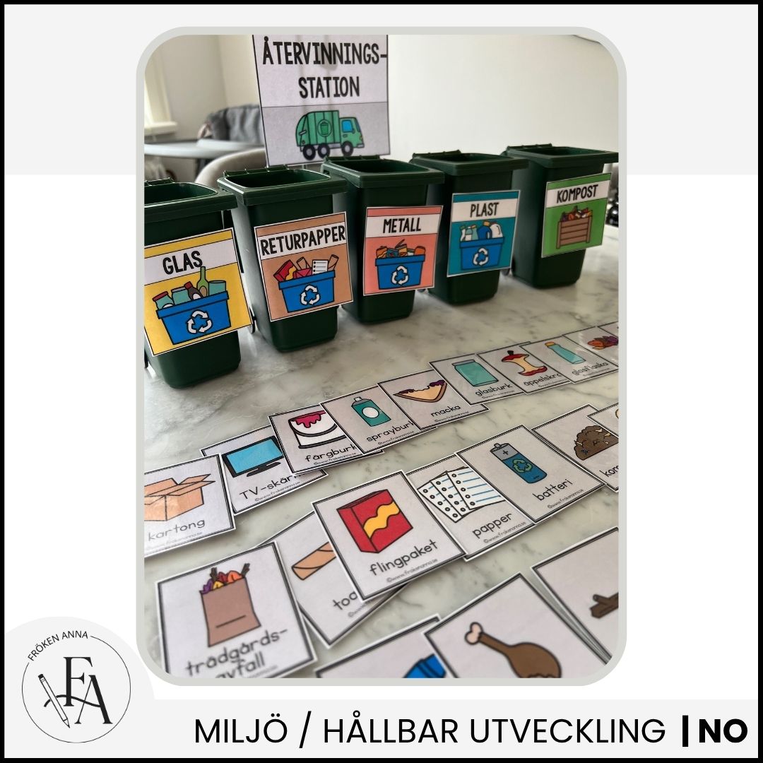 Sopsortering - sorteringskort | Miljö