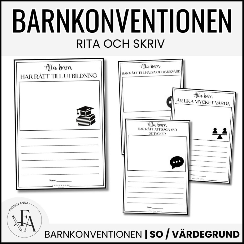 Barnkonventionen – Läs och Skriv om 8 artiklar