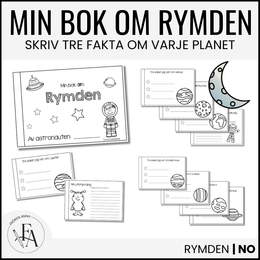 Min bok om rymden | Skriv egna fakta
