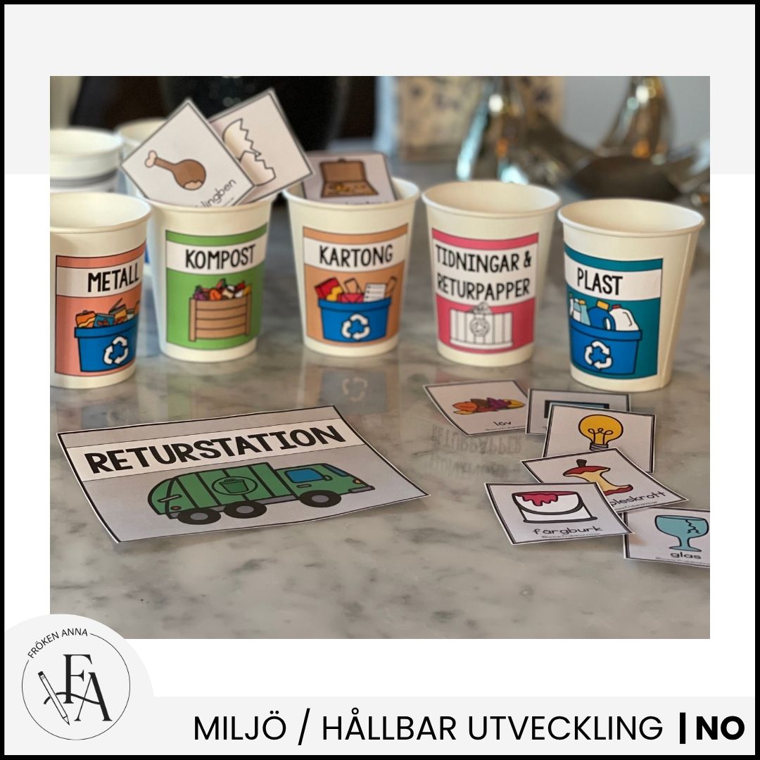 Sopsortering - sorteringskort | Miljö