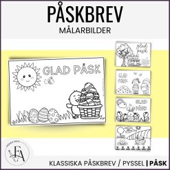 Påskbrev / Färglägginingsbilder / Målarbilder påsk