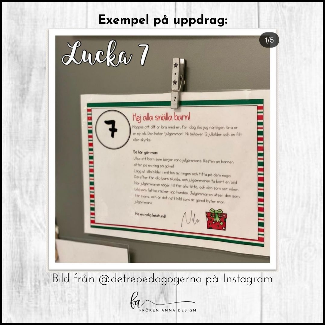 Julkalender Skola | Nissebrev | Tillsammanskalendern ?