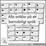 Barnkonventionen – Kort med barnens rättigheter på enkelt språk - bild 2