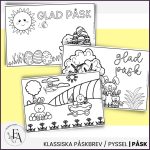 Påskbrev / Färglägginingsbilder / Målarbilder påsk - bild 2