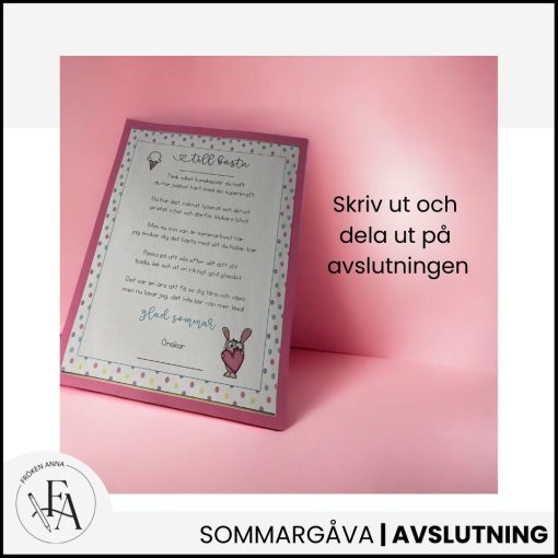 Avslutningskort till elever