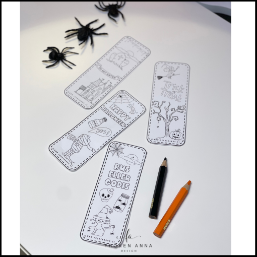 Halloweenbokmärken doodles
