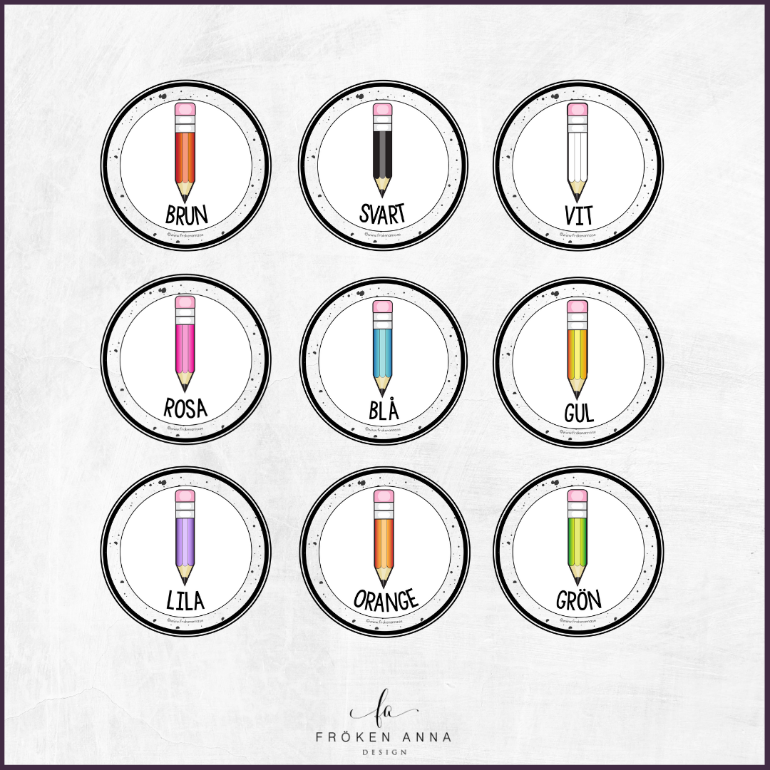Pennskyltar / Memory på svenska & engelska