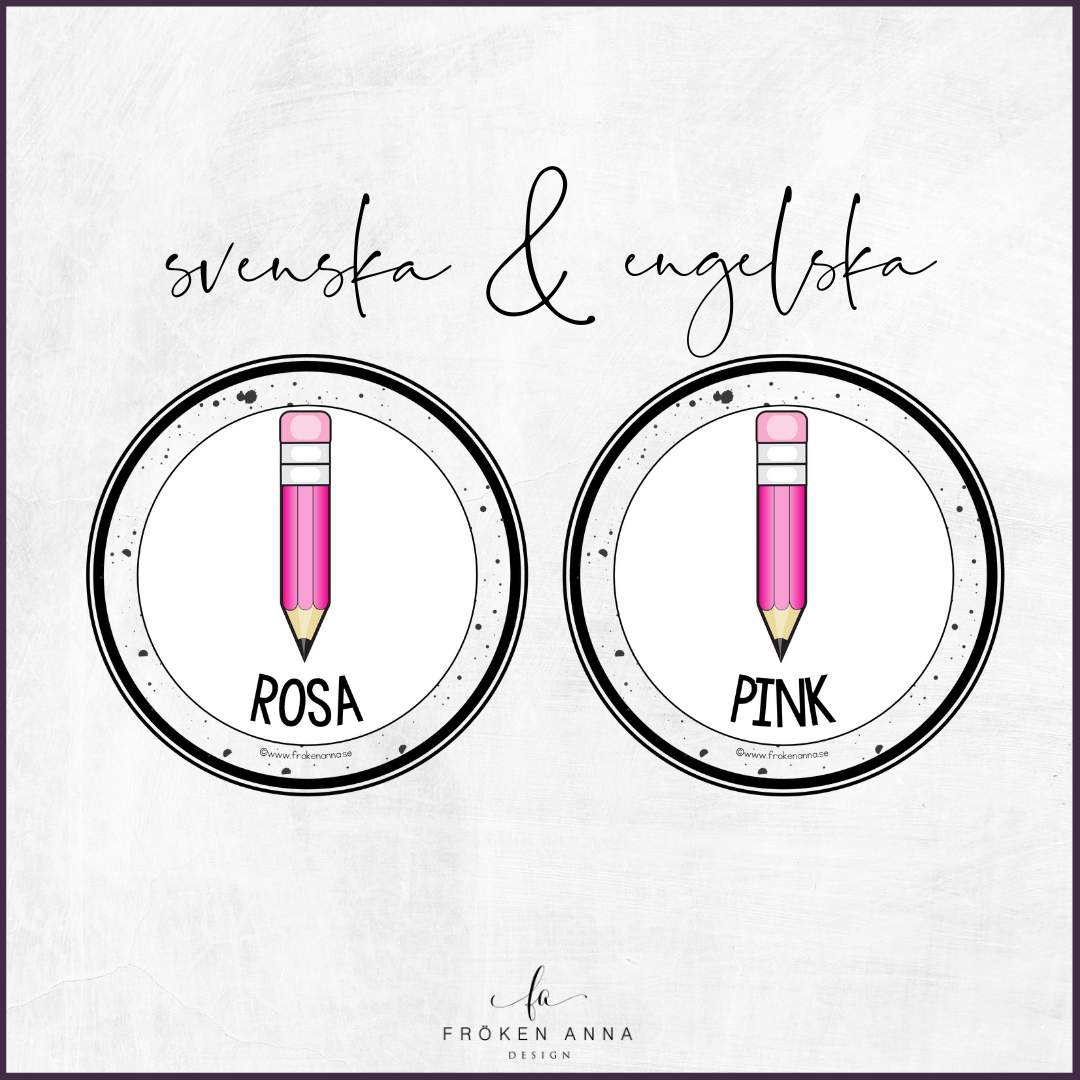 Pennskyltar / Memory på svenska & engelska