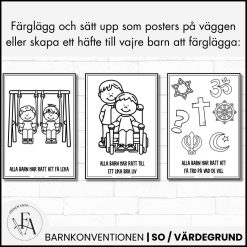 Barnkonventionen: Posters / Arbetshäfte i tre nivåer