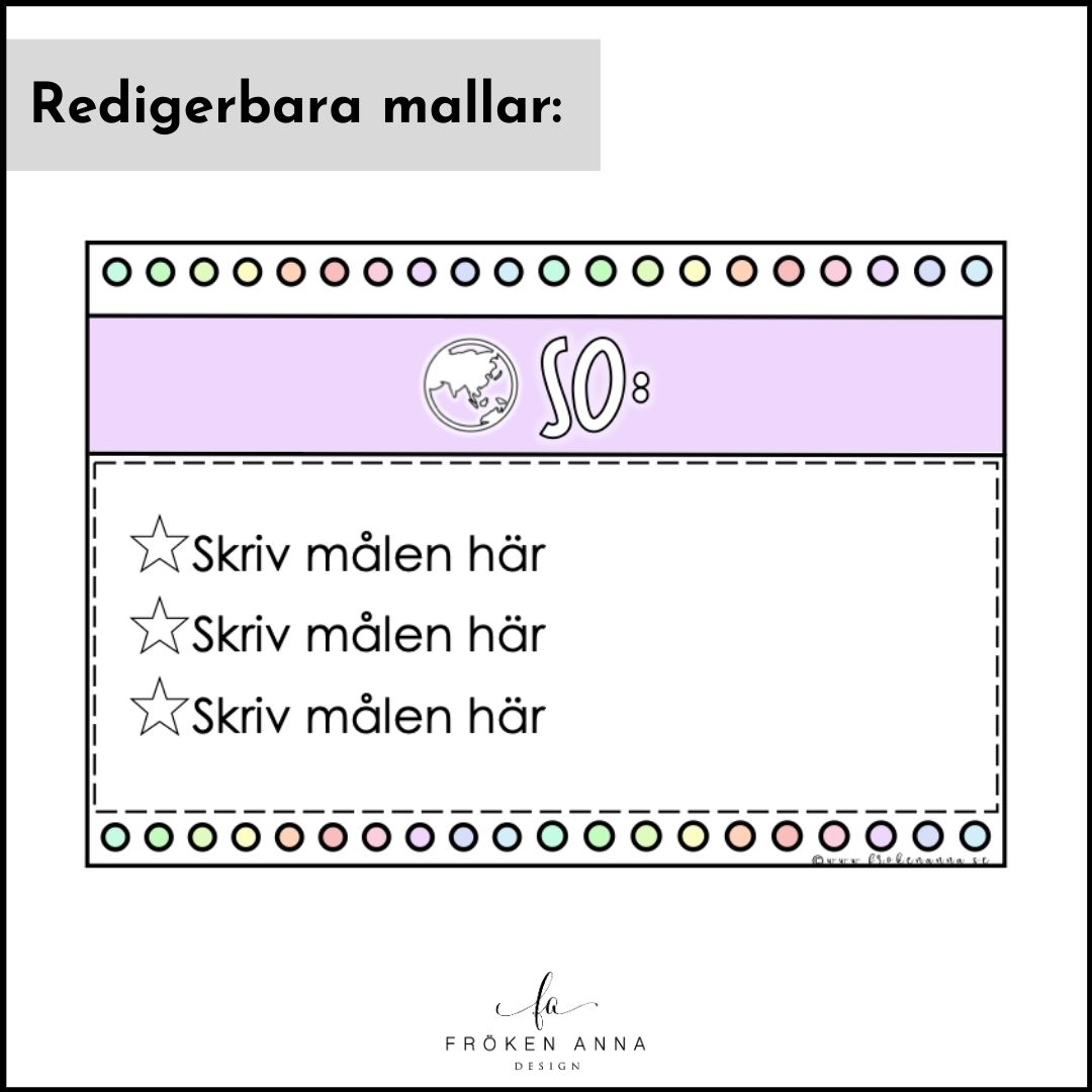 Målskyltar: Synliggör kunskapskraven