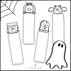Halloweenbokmärken fyll i själv