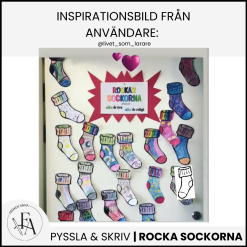 Rocka sockorna: skylt + sockor att hänga upp