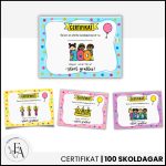 Certifikat / Diplom 100 skoldagar | Bubbles - bild 2