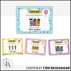 Certifikat / Diplom 100 skoldagar | Bubbles