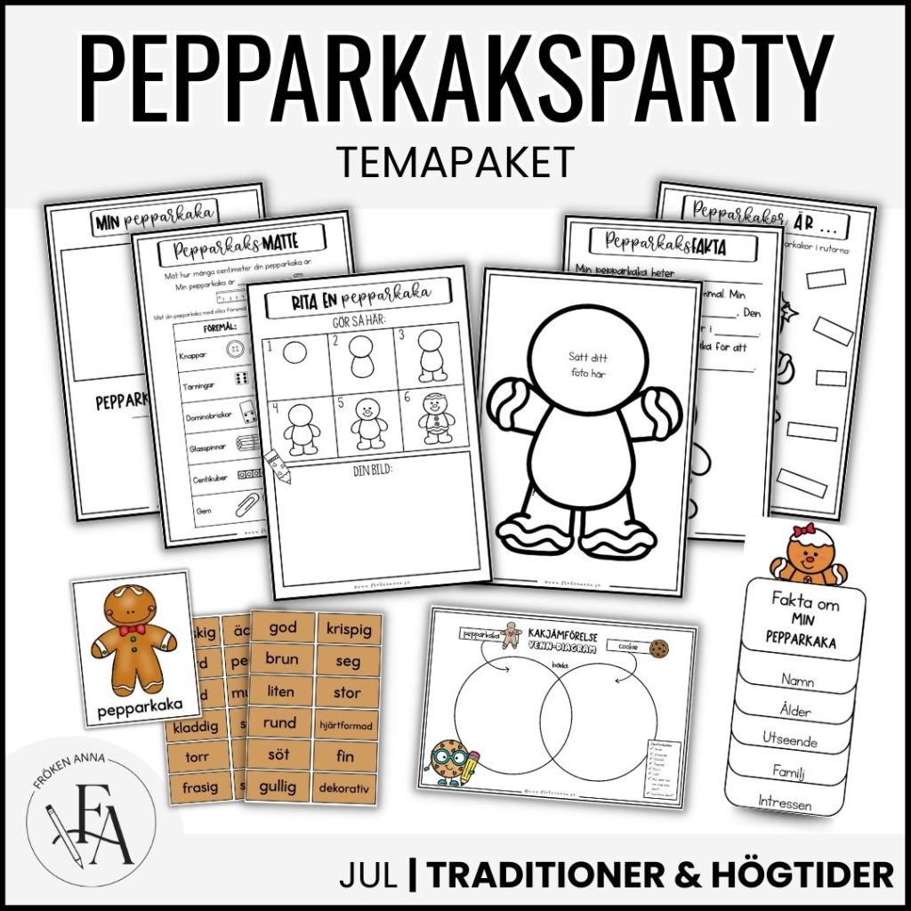 PAKET: Pepparkaksparty! Ett gott och kreativt julmaterial