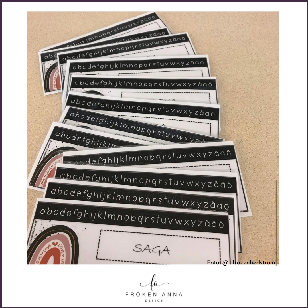 Namnskylt regnbågstema (rektangel)