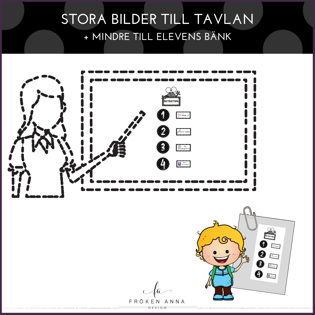 Tavelinstruktion (svart)
