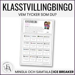 Klasstvillingbingo | Lär känna varandra