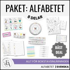 ABC-paket MAXI | Väggalfabet, bokstavsmaterial, bokstavshäfte, bänkhjälp mm.