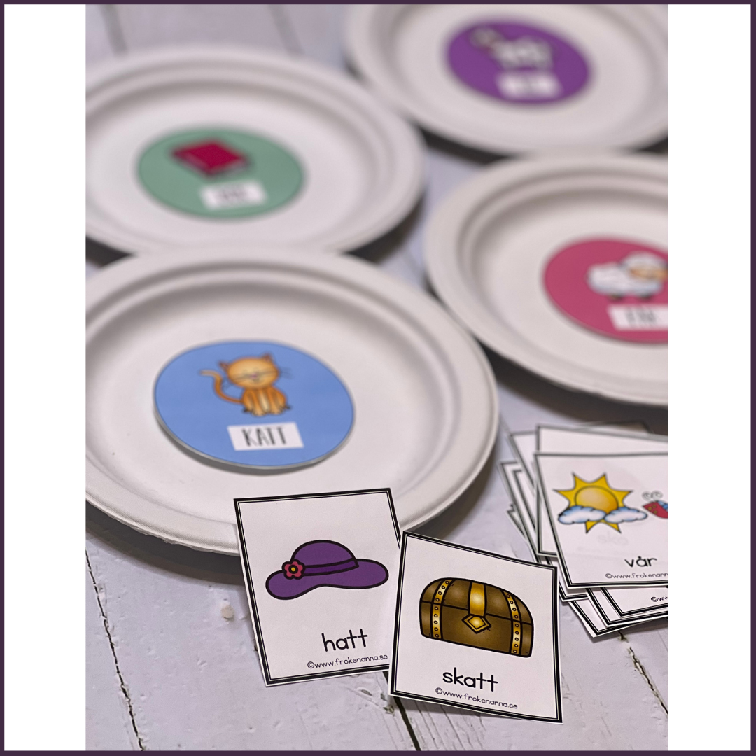 Sorteringskort och rimhjul - Träna fonoligisk medvetenhet med rim