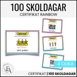 Certifikat / Diplom 100 skoldagar | Rainbow - bild 1