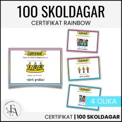 Certifikat / Diplom 100 skoldagar | Rainbow