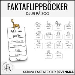 Faktaflippbok | Djur på Zoo (Skriva faktatexter)