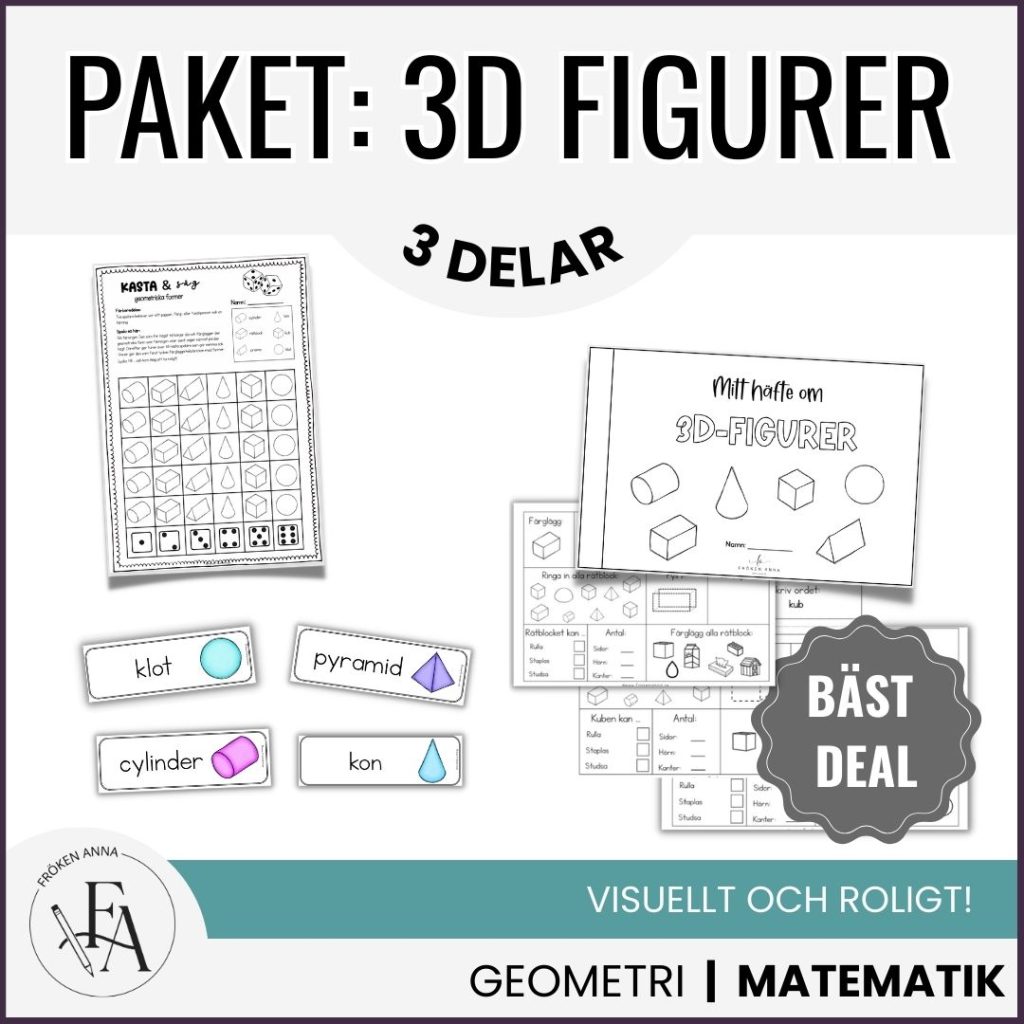 Materialpaket: geometriska figurer 3d