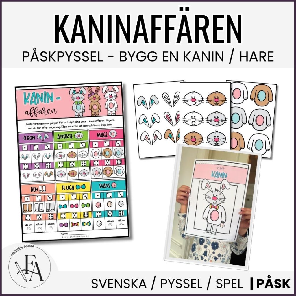 Kaninaffären (pyssel, läs- och skriv)